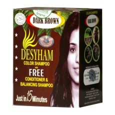Desyham Hair Darkening Shampoo Dark Brown 5Pcs