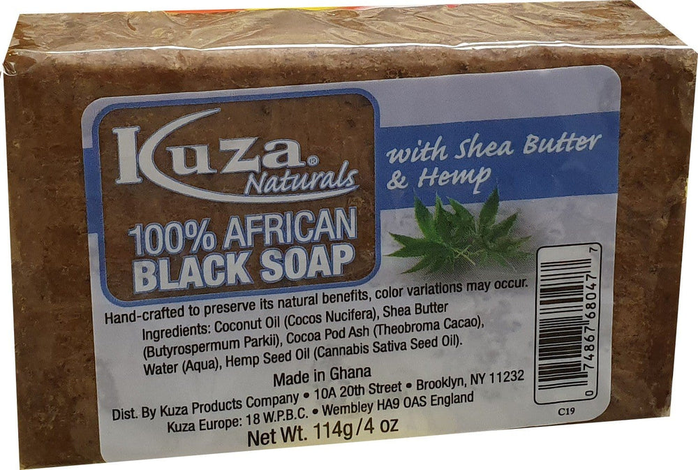 African Black Soap - Kuza Naturals African Soap Black Soap Shea Butter and Hemp 114 g.png