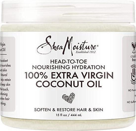 Shea Moisture 100% Extra Virgin Coconut Oil 444 ml - Africa Products Shop