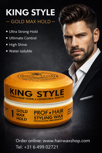 Załaduj obraz do przeglądarki galerii, King Style Aqua Wax Gold Maximum Hold 1 150 ml - Hairwaxshop
