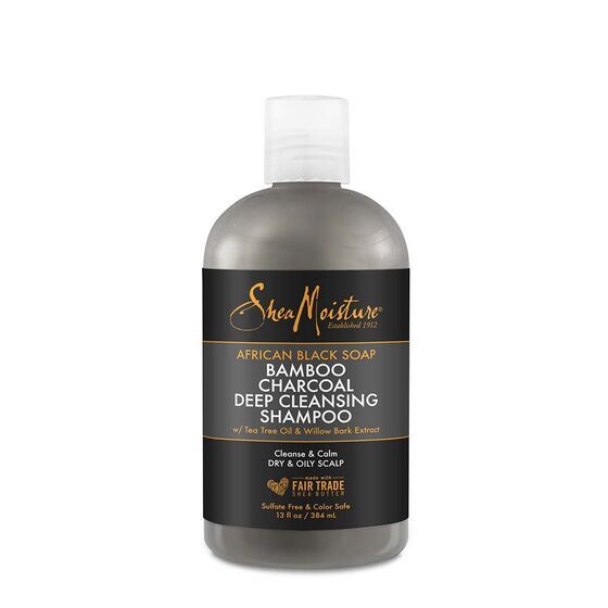 Shea Moisture African Black Soap Bamboo Charcoal Deep Cleansing Shampoo 384 Ml