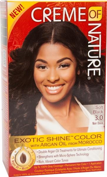 Creme of Nature Hair Color Argan Kit Woman Soft Black 3.0