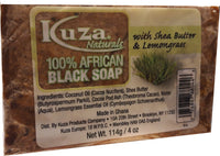 Załaduj obraz do przeglądarki galerii, African Black Soap - Kuza Naturals Lemongras 100% African Black Soap 114g
