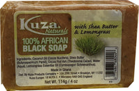 Załaduj obraz do przeglądarki galerii, African Black Soap - Kuza Naturals Lemongras 100% African Black Soap 114g
