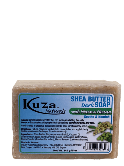 Kuza Naturals Shea Butter Neem and Henna Dark Soap 114 g - Africa Products Shop