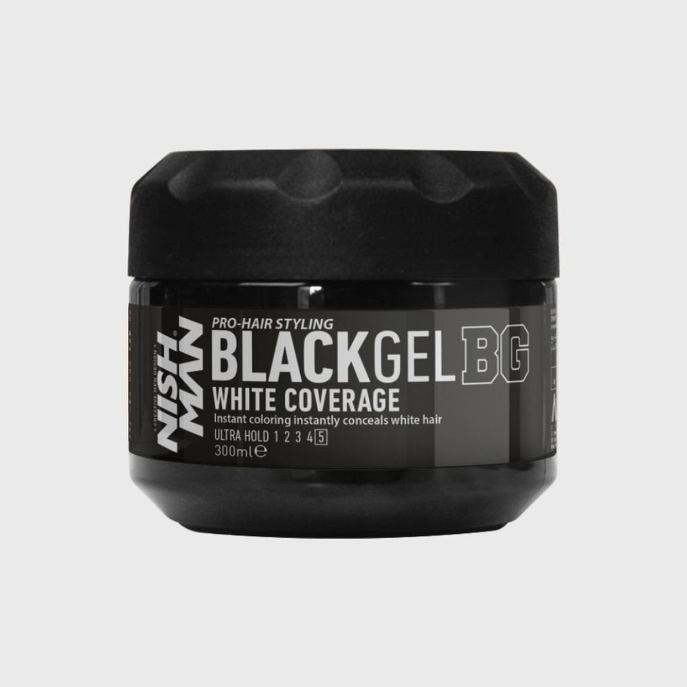 NISHMAN BLACK GEL BG WHITE COVERAGE 300 ML - Africa Products Shop