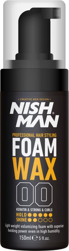 Nishman Hair Styling Foam Wax Hold Shine 150 ml - Africa Products Shop